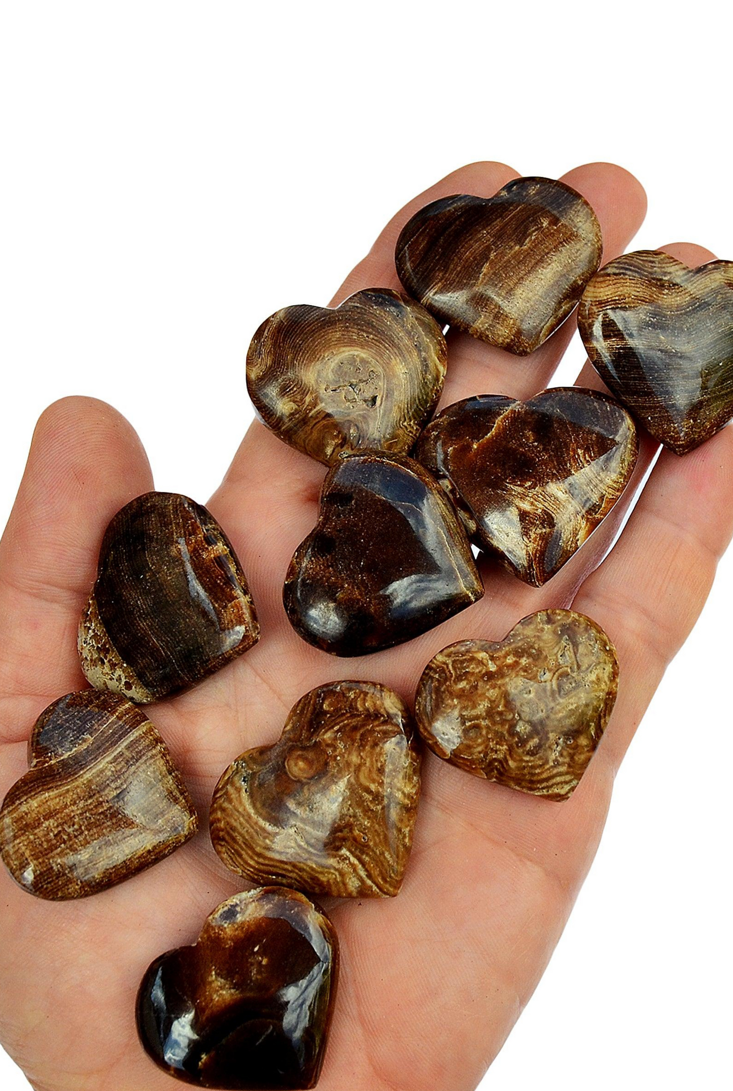 Corazón de Calcita Chocolate