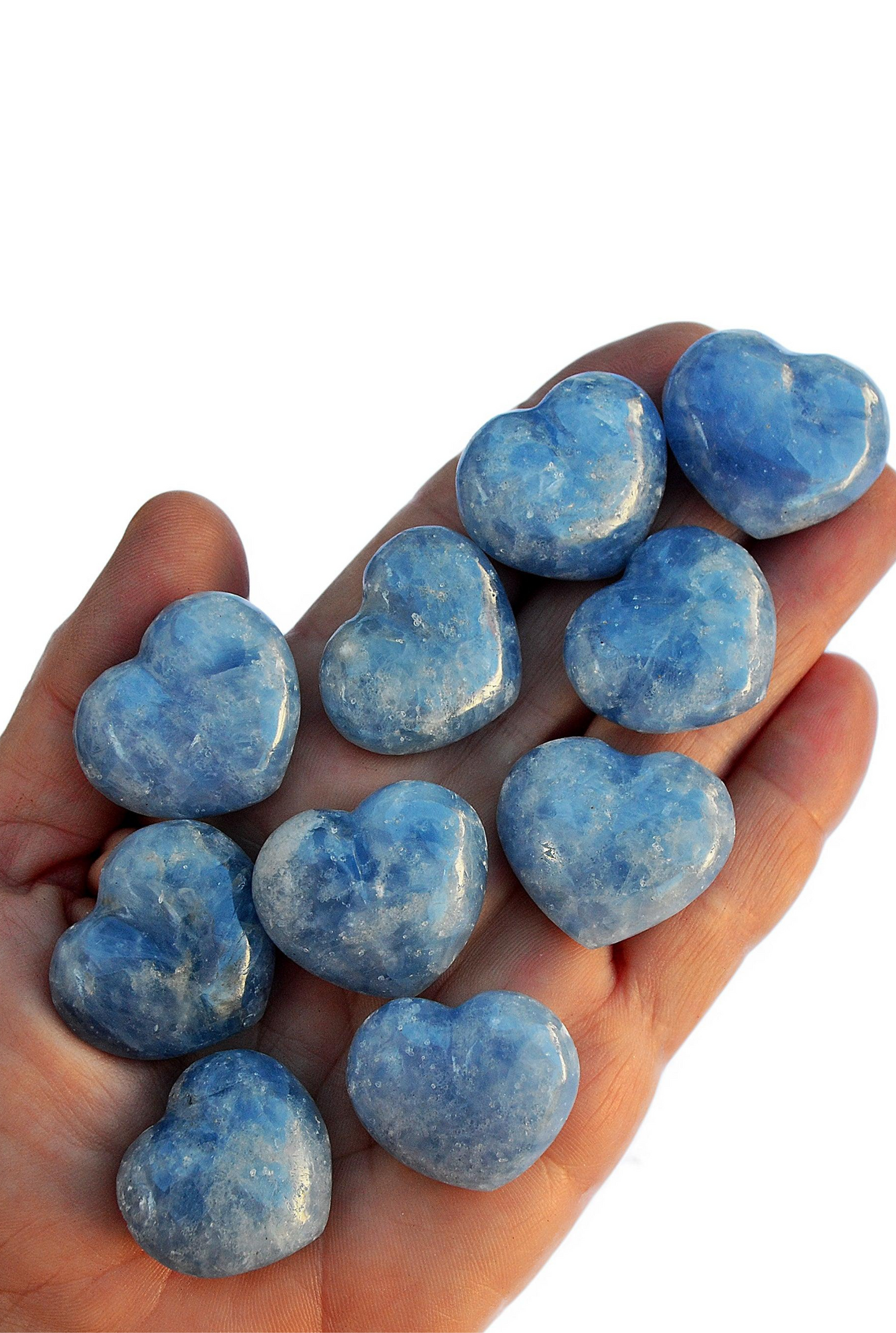 Corazón Calcita Azul