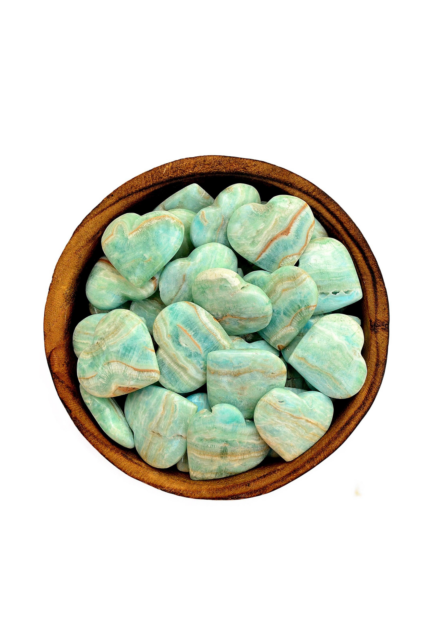 Corazón de Aragonita Azul