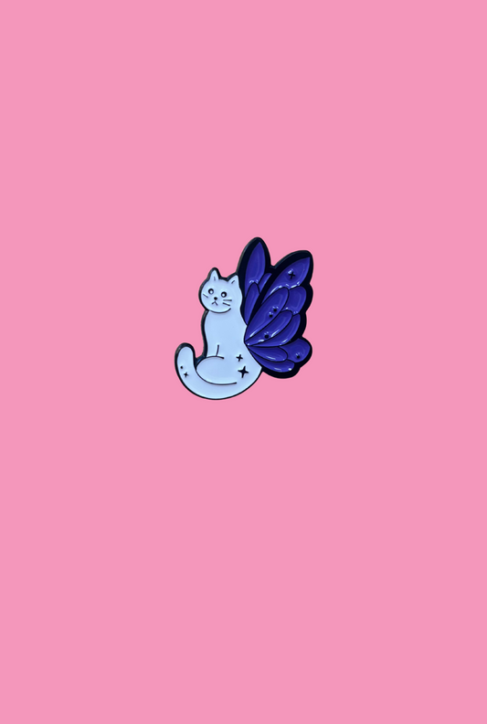Pin Gato blanco - Mariposa